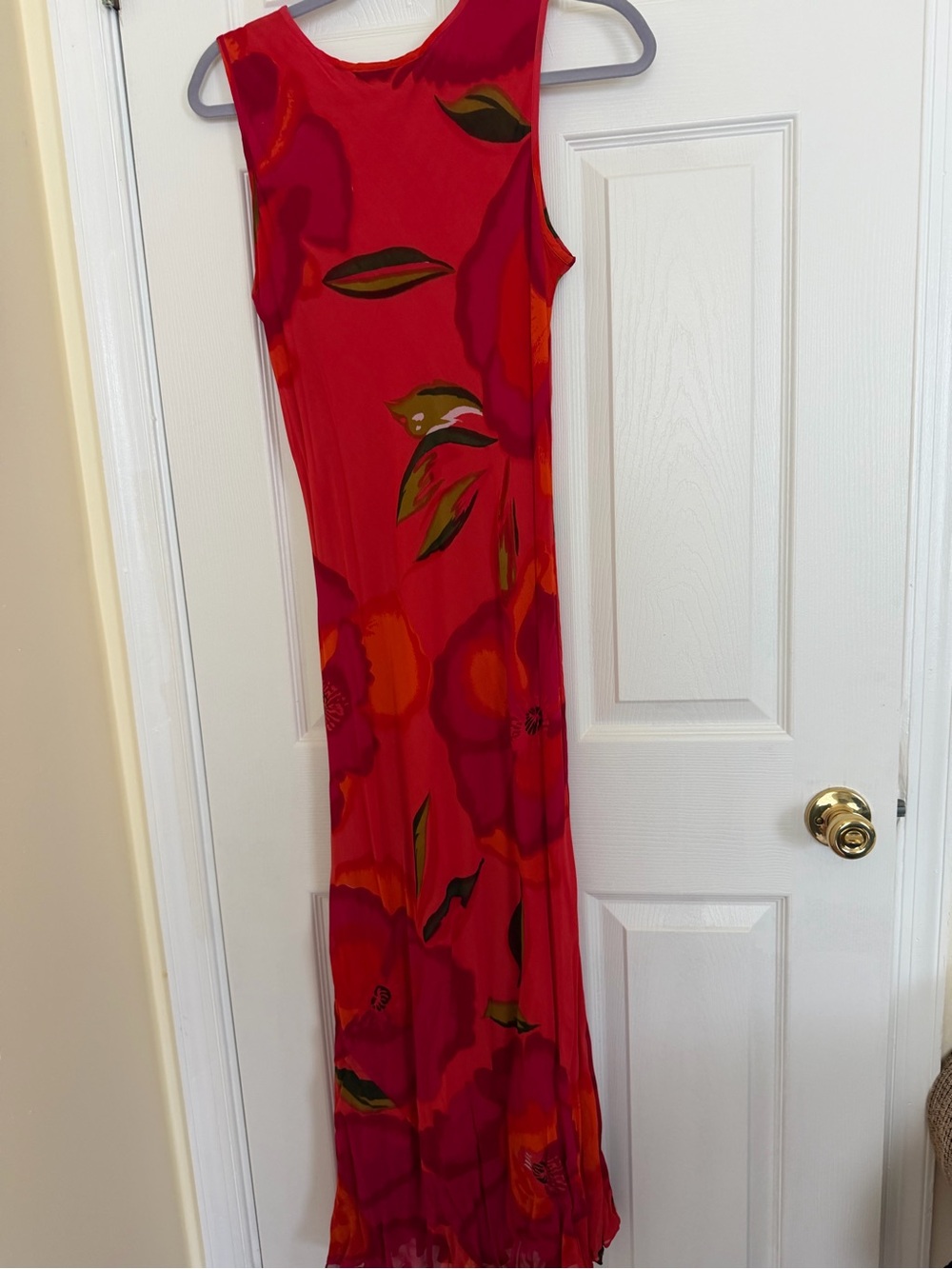 Vera Mont Red Floral Sleeveless Maxi Dress - Picture 2 of 4